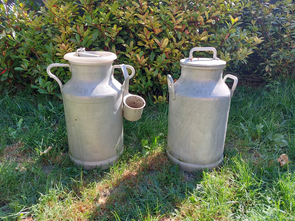 Paire de brocs &agrave; lait Vintage Jardin