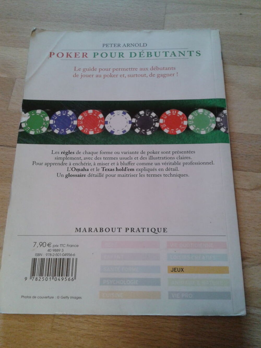 Livre POKER POUR D&Eacute;BUTANT - Peter Arnold - Edition Marabout Livres et BD