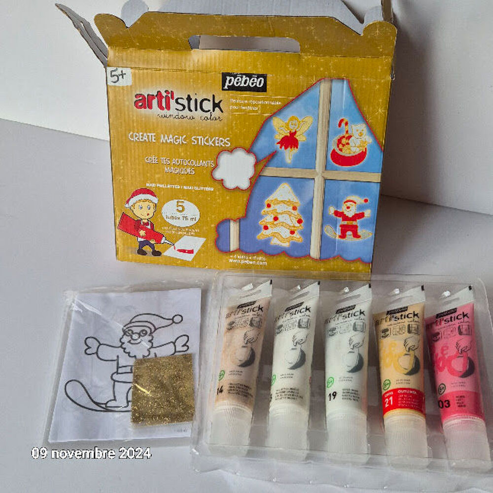 Pebeo Coffret artis'stick No&euml;l, cr&eacute;e tes autocollants magiqu Bricolage