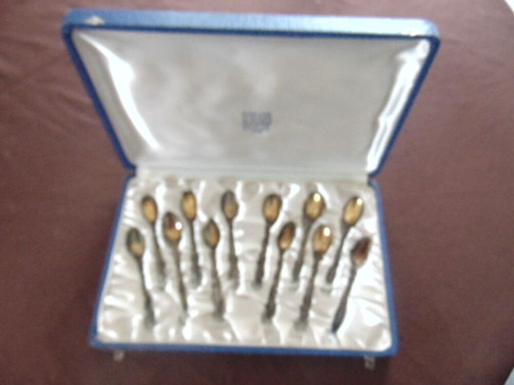 Coffret de 12 cuill&egrave;res &agrave; caf&eacute; ? Rouard Paris ? M&eacute;tal argent Cuisine