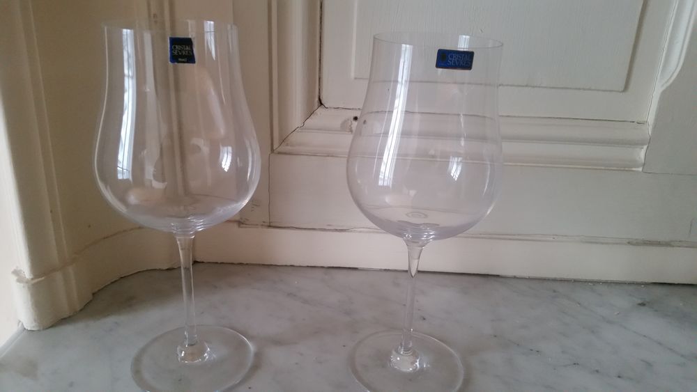 2 grands verres cristal de S&egrave;vres Cuisine