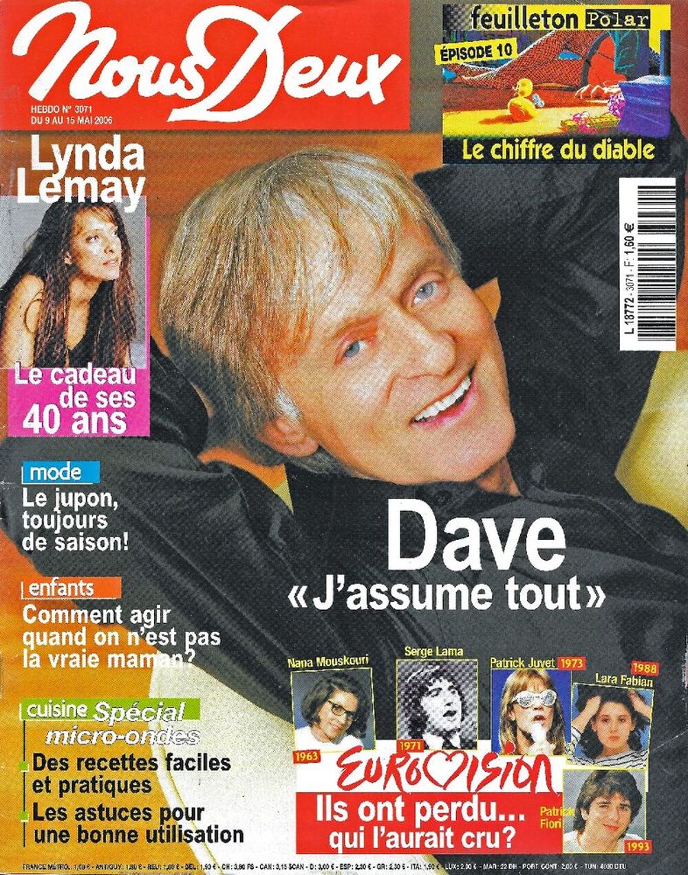 NOUS DEUX Magazine n&deg;3071 2006 Lynda LEMAY Livres et BD