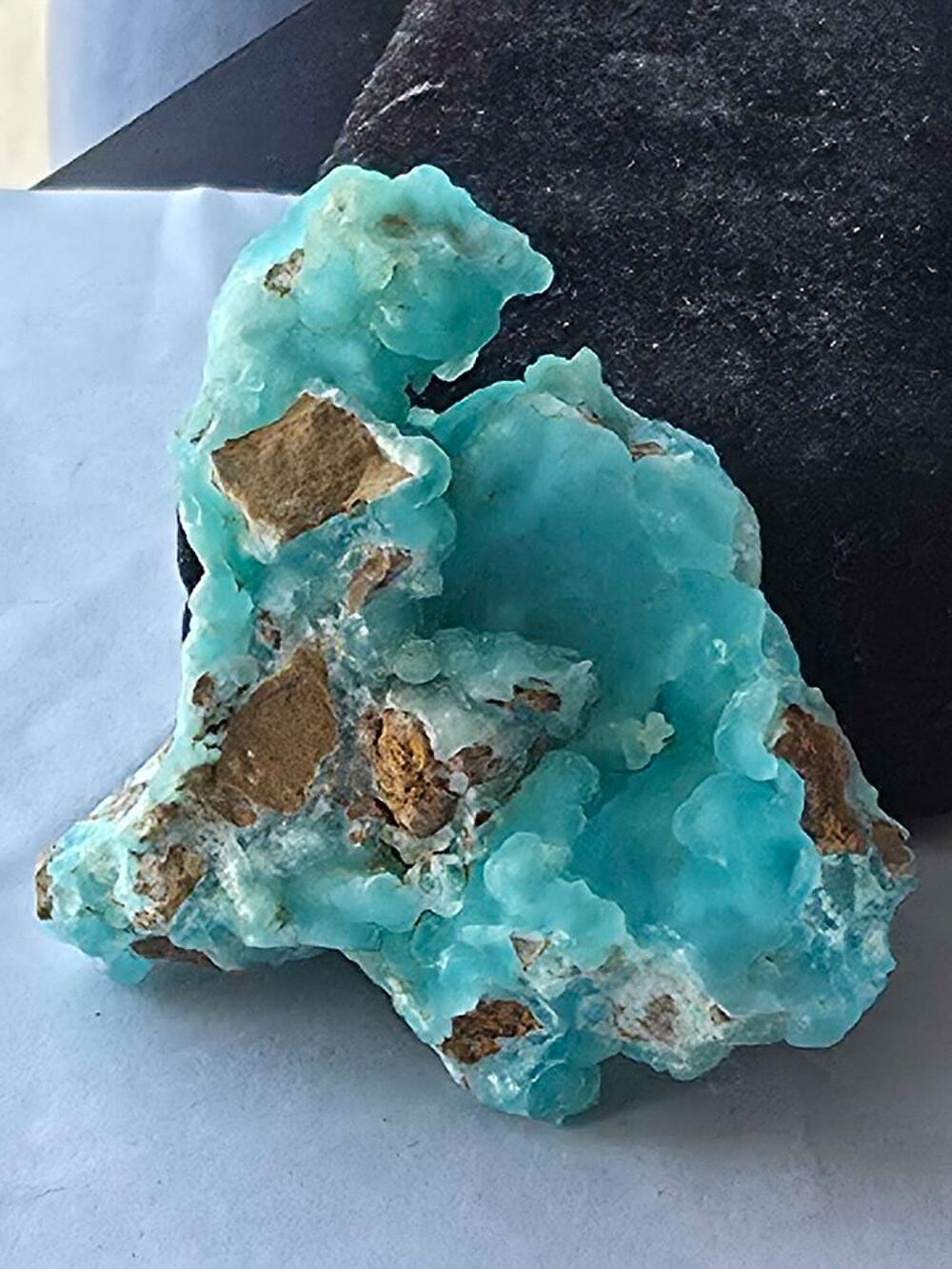 Pierre d'H&eacute;mimorphite Bleu Ciel de Collection-5,3 cm 
