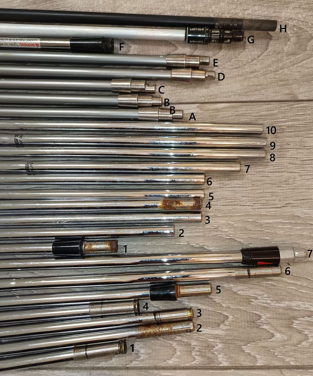 Shafts de Golf en Acier &amp; Shafts de Driver en Graphite TBE Sports