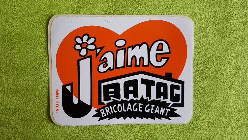 AUTOCOLLANT J'AIME BATAG 