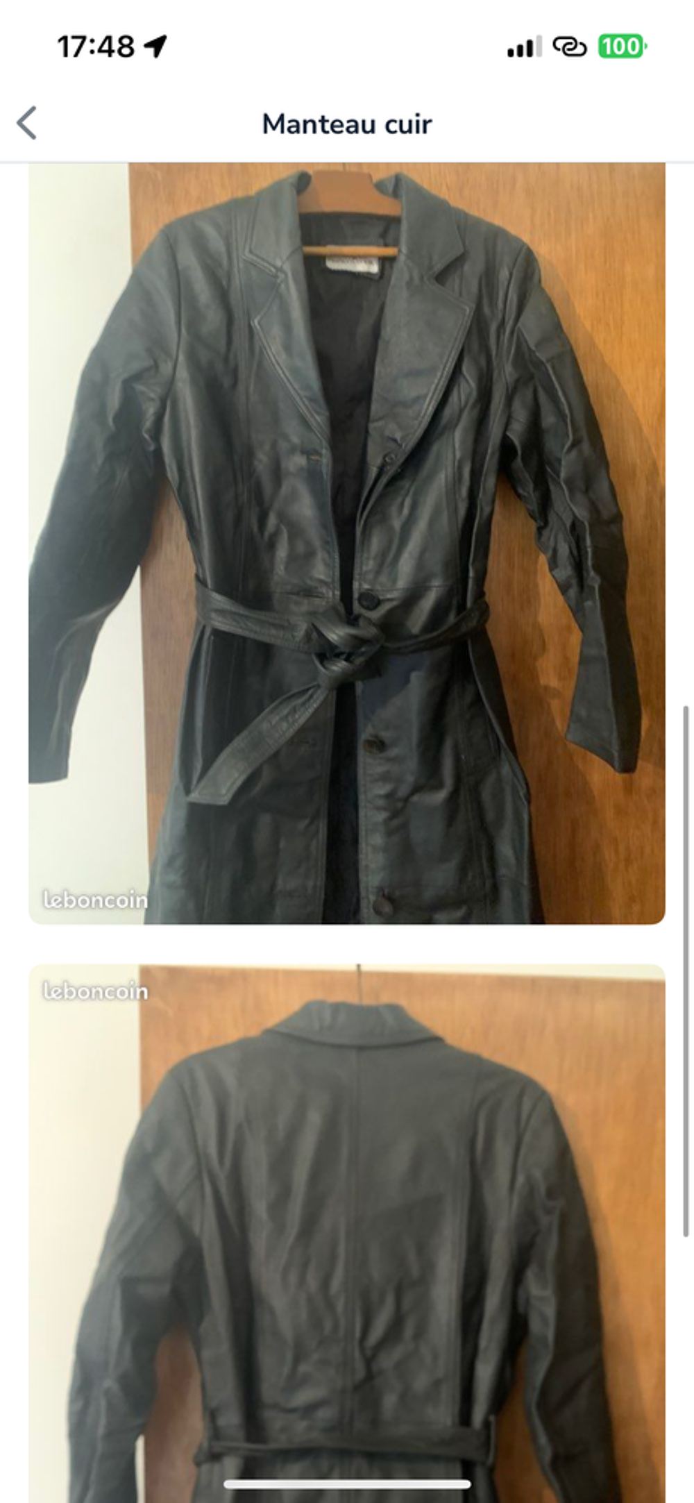 Manteau cuir Vêtements