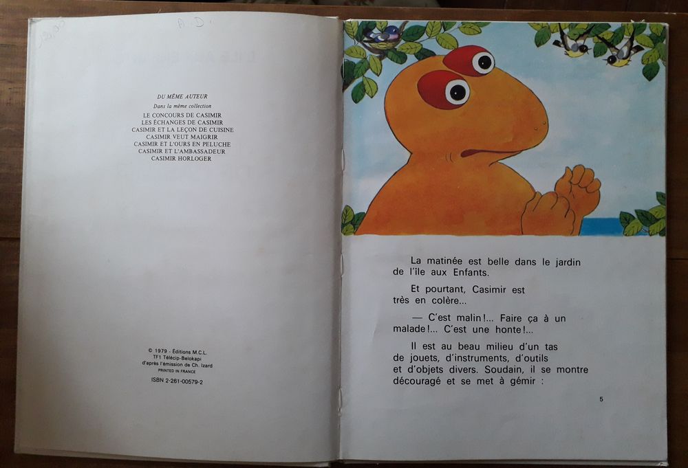 BD : Le rhume de CASIMIR : 1979 Livres et BD