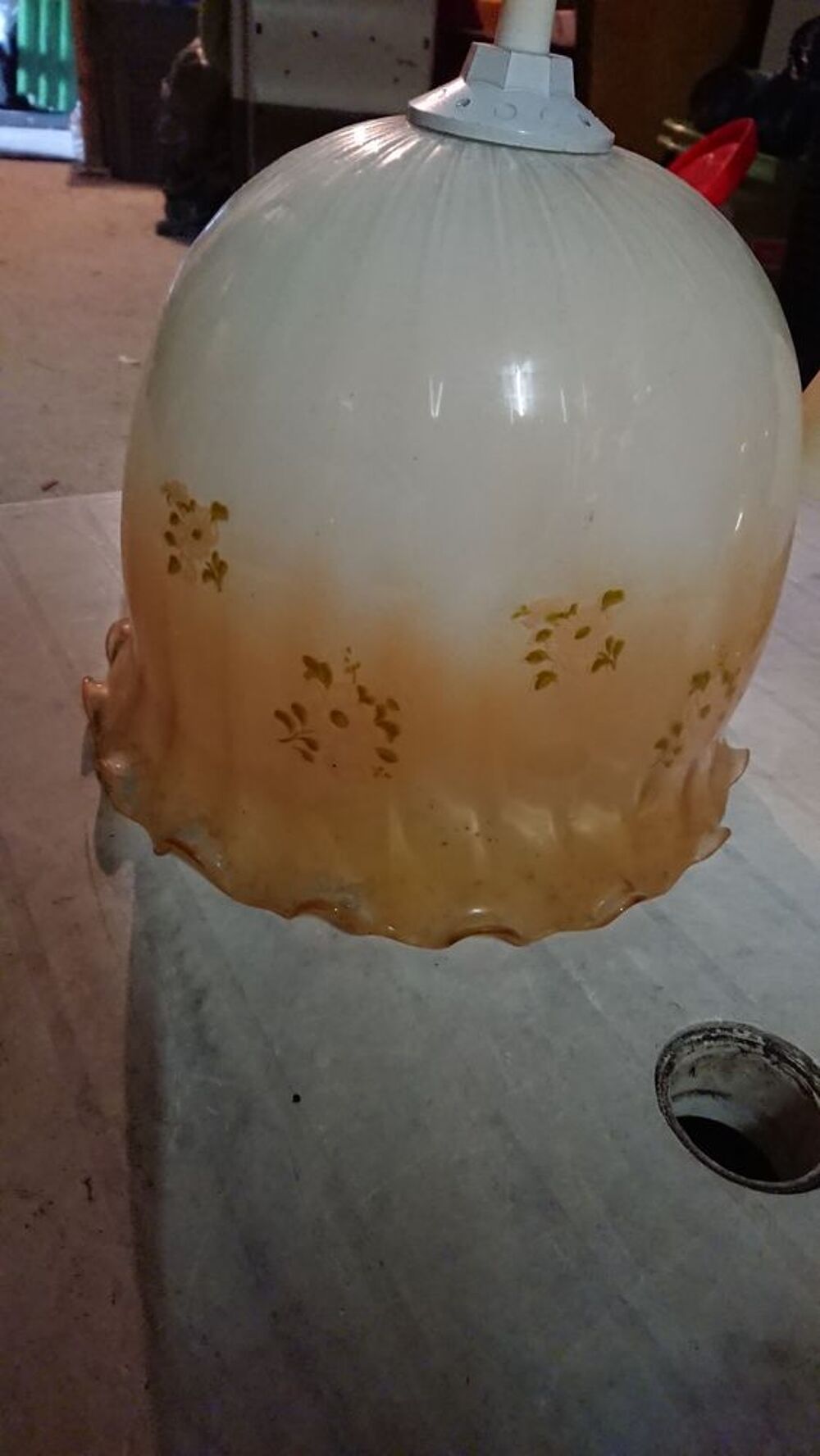 3 lustres en verre Décoration