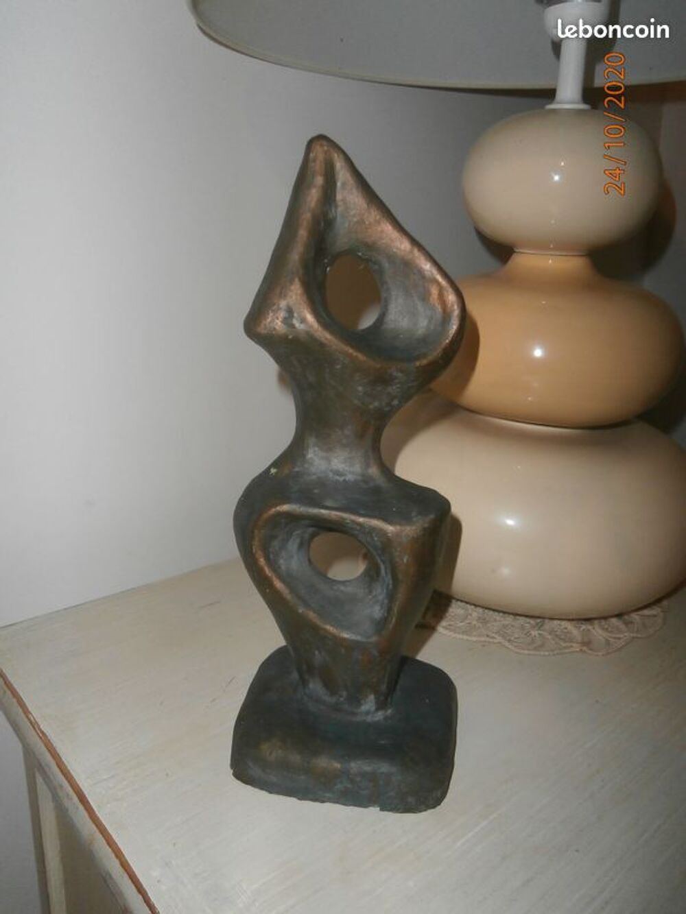 Sculpture contemporaine en terre cuite TBE Décoration