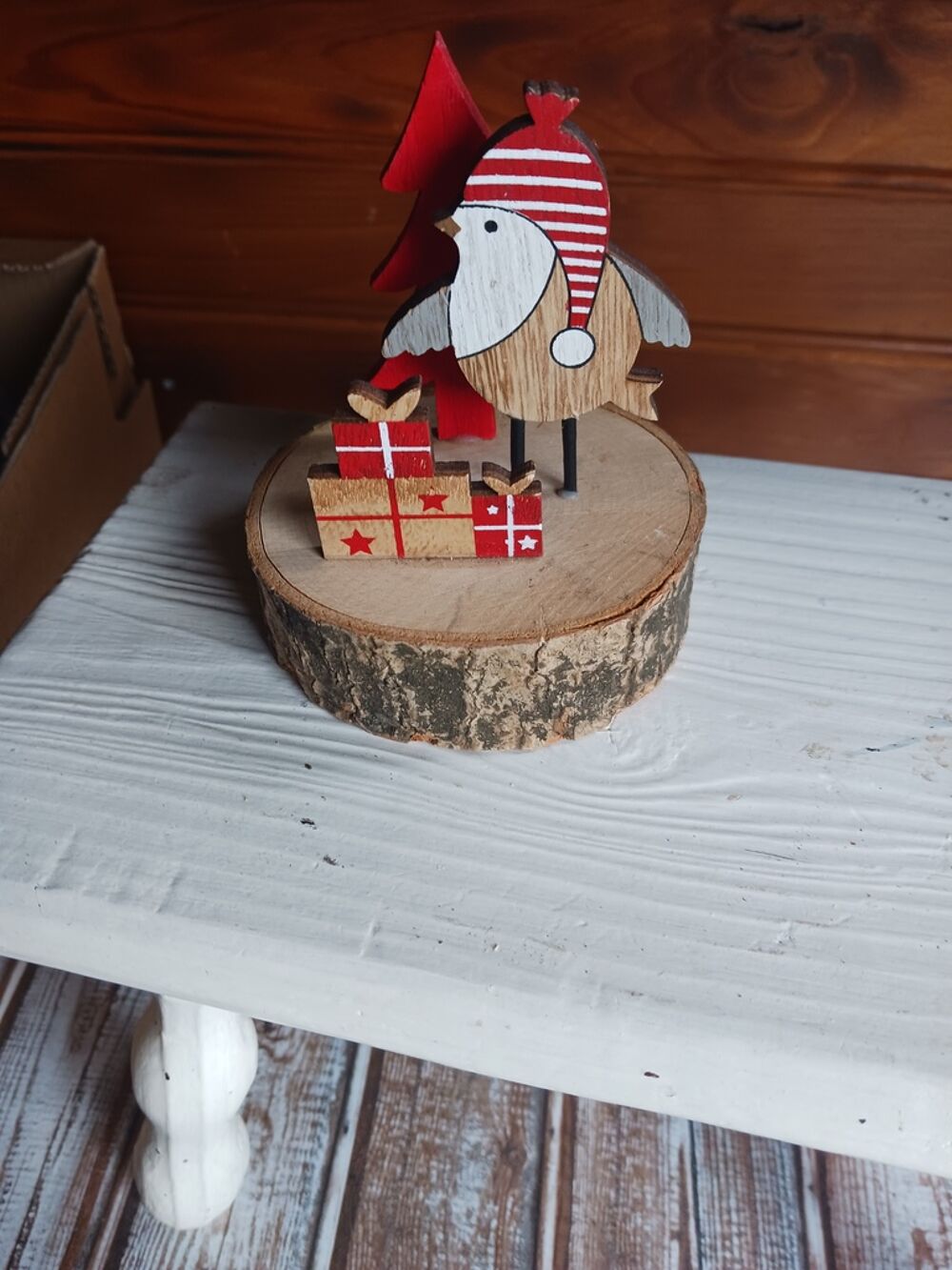 D&eacute;coration No&euml;l Bois Personnage et Cadeaux 