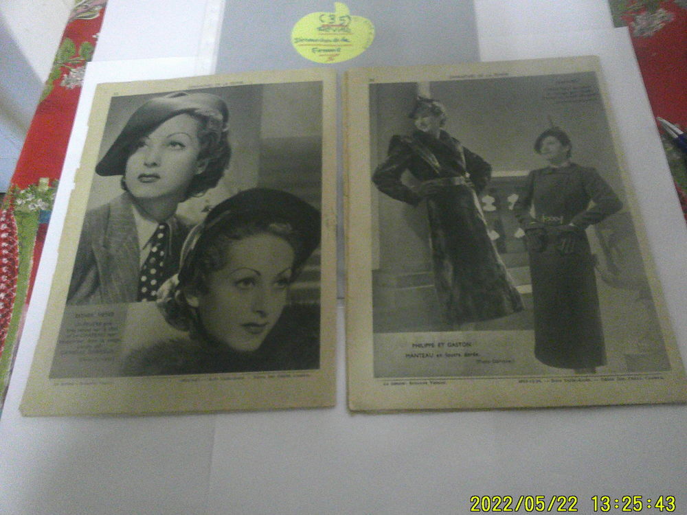lot de ( 35 ) Revues : Dimanche de la Femme .. 1937 /1938 Livres et BD