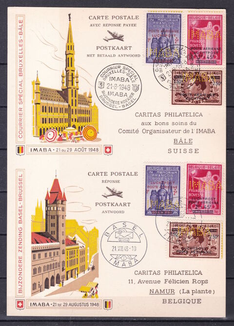 Timbres CPA-Cartes postales-Belgique-IMABA-non circules 194 18 Lyon 5 (69)