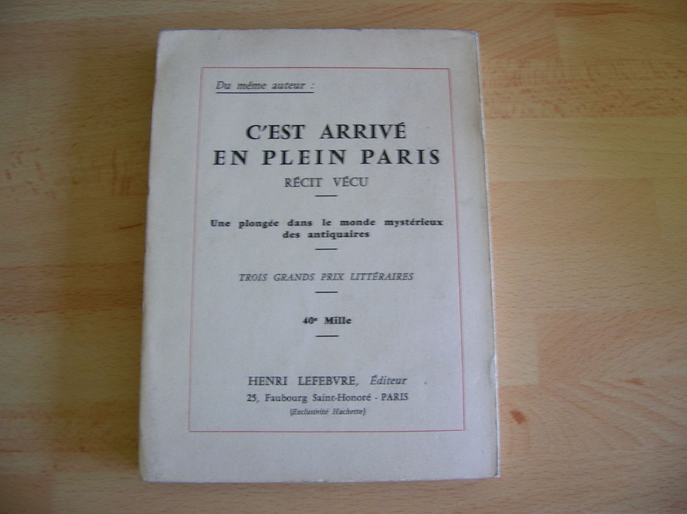FENETRE OUVERTE SUR LE PASSE - De FREMOND D'ARS Livres et BD