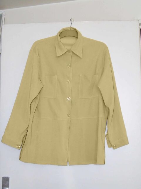 Chemise tunique en suédine peau de pêche, Beige, T. 46 48 5 Bagnolet (93)