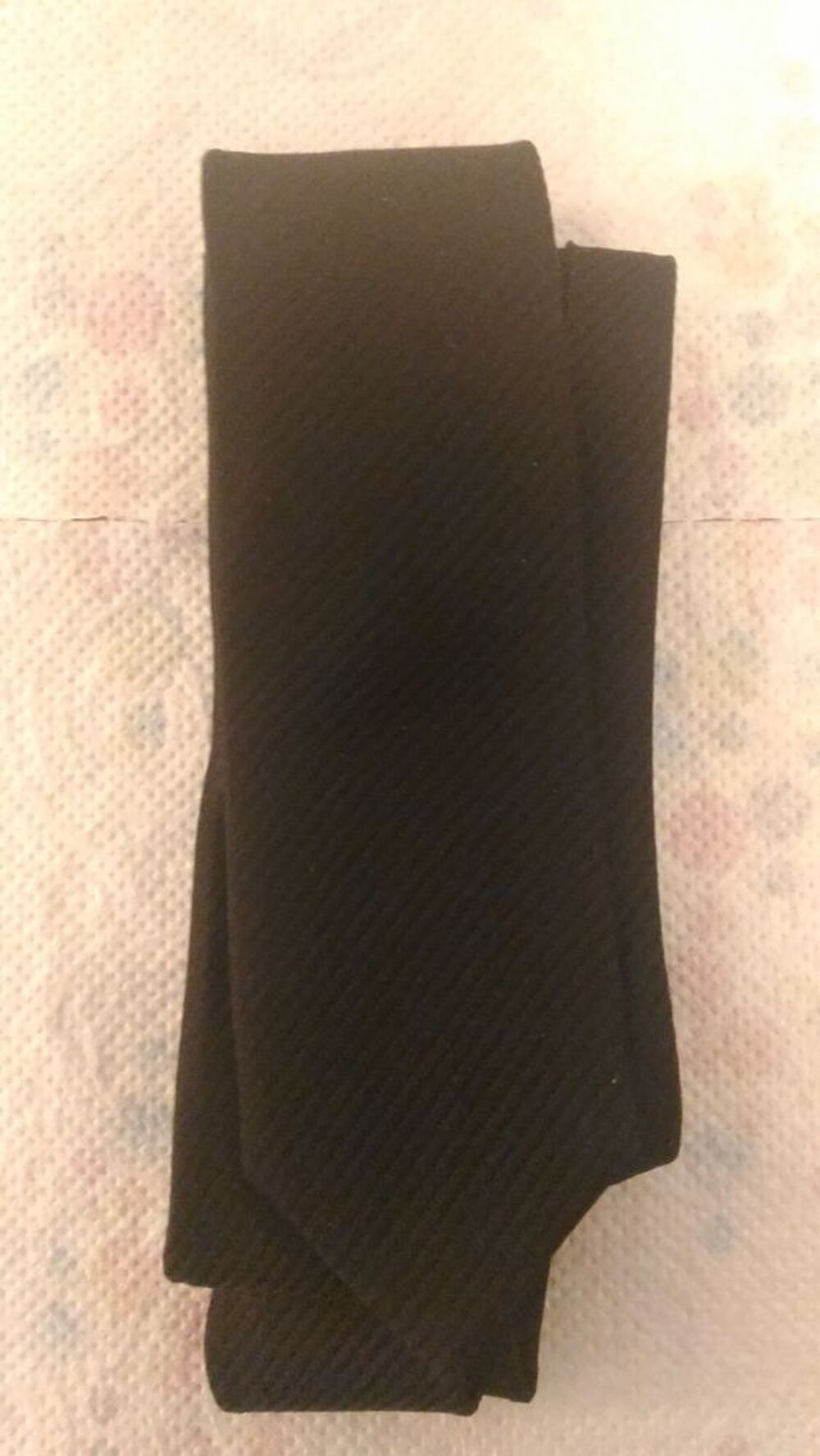 Cravate homme unie noire avec rayures noires de chez DEVRED Vtements