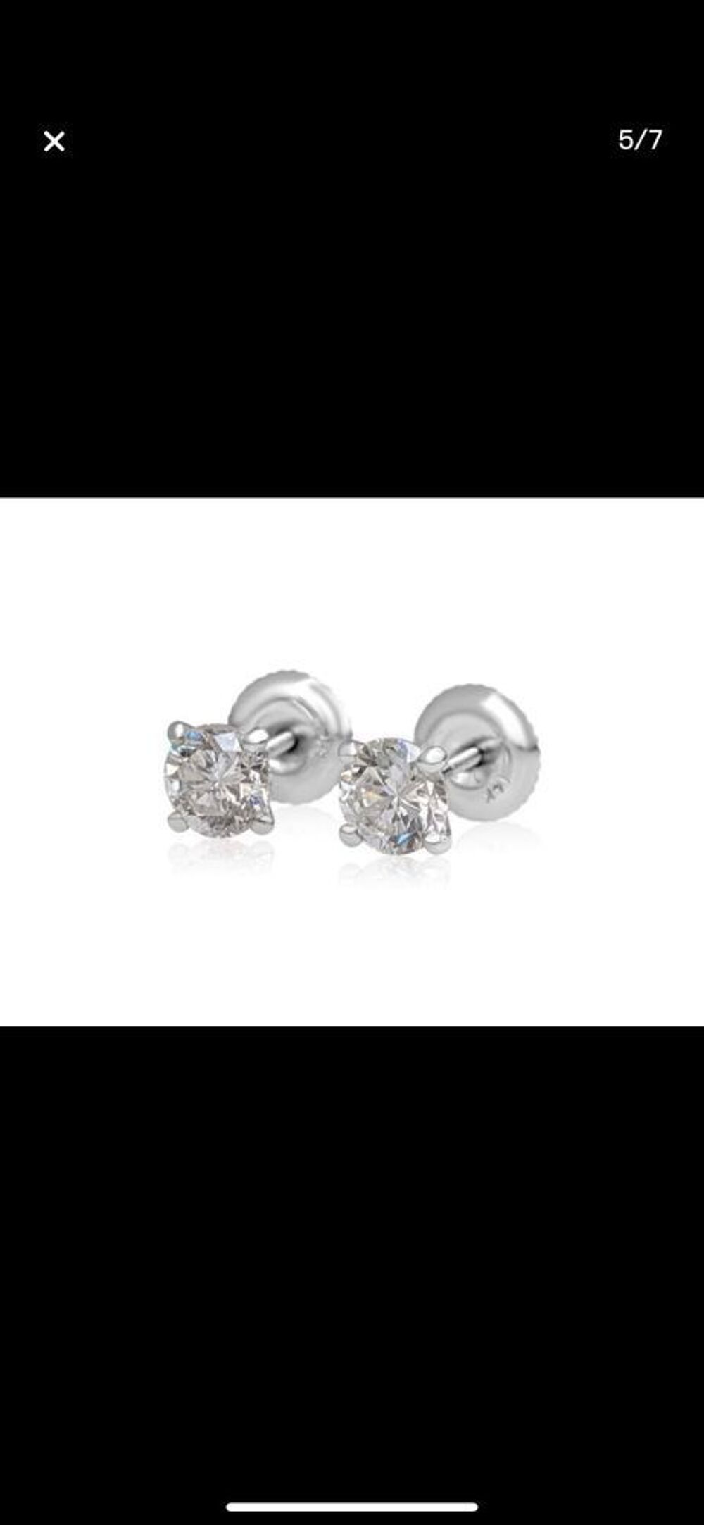 boucles d'oreilles or blanc diamants Bijoux et montres