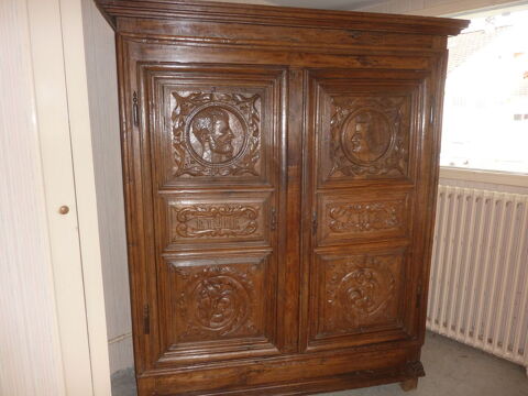 Armoire ancienne chne 0 Gan (64)