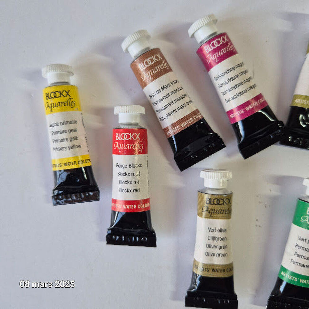Lot de 11 tubes d'aquarelles Blocks extra fines assortis, 5 Bricolage