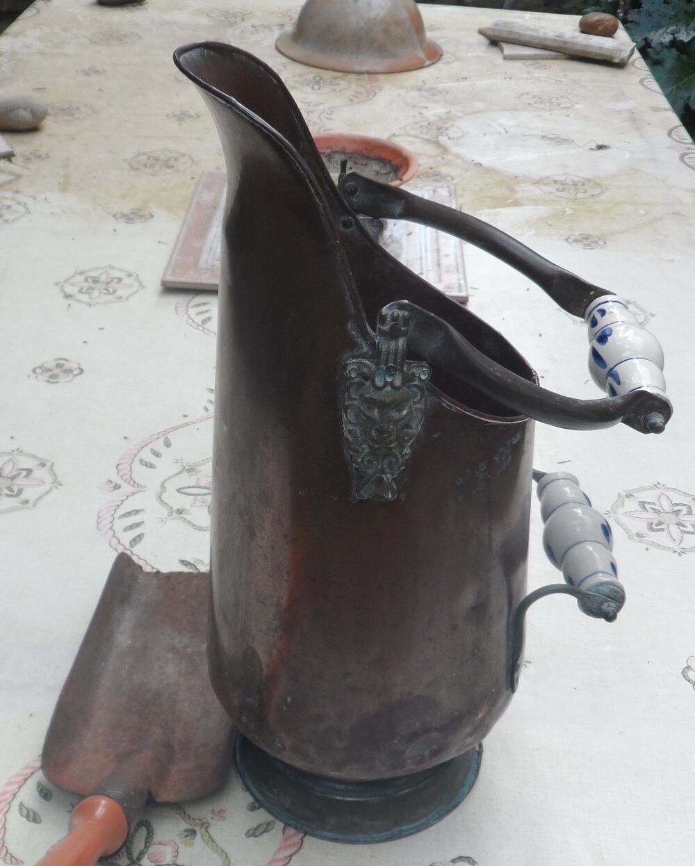 Seau &agrave; charbon en cuivre+pelle &agrave; charbon ? collector ou d&eacute;co Décoration