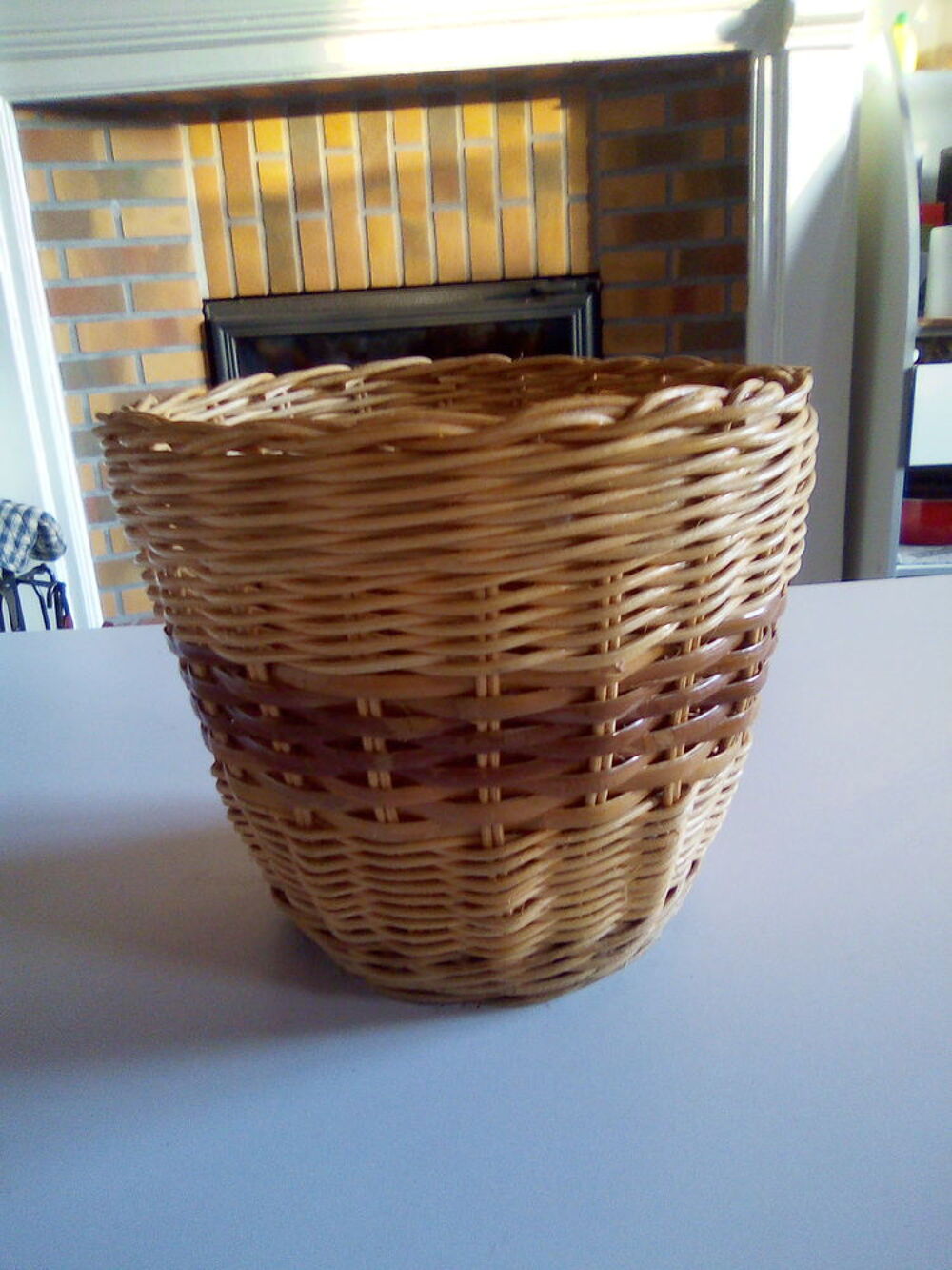 cache pot en rotin Décoration