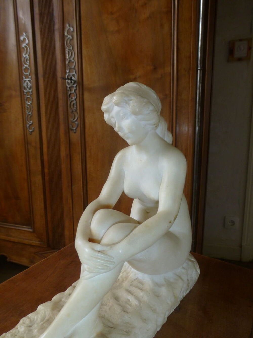 Sculpture en alb&acirc;tre par F. PAPUCCI 
