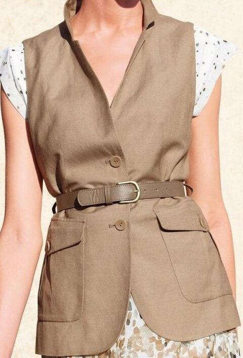 Veste typique saharienne beige Premium 3 Suisses neuve T 40 15 Domart-en-Ponthieu (80)