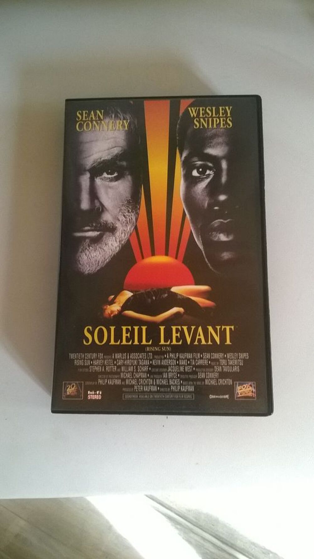 Cassette VHS 
Soleil Levant
1993
Avec Sean Connery et Wes DVD et blu-ray