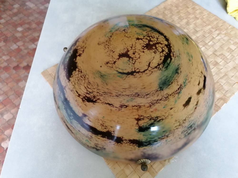 Ancien plafonnier en verre Décoration