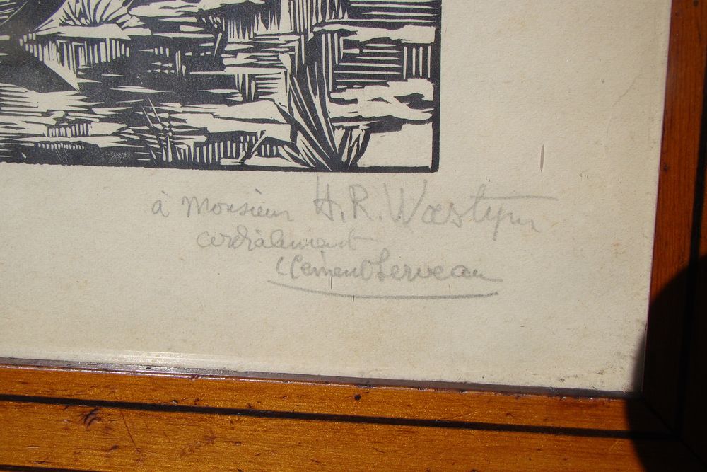 Tableau gravure originale Eau-Forte Cl&eacute;ment Serveau 1930 