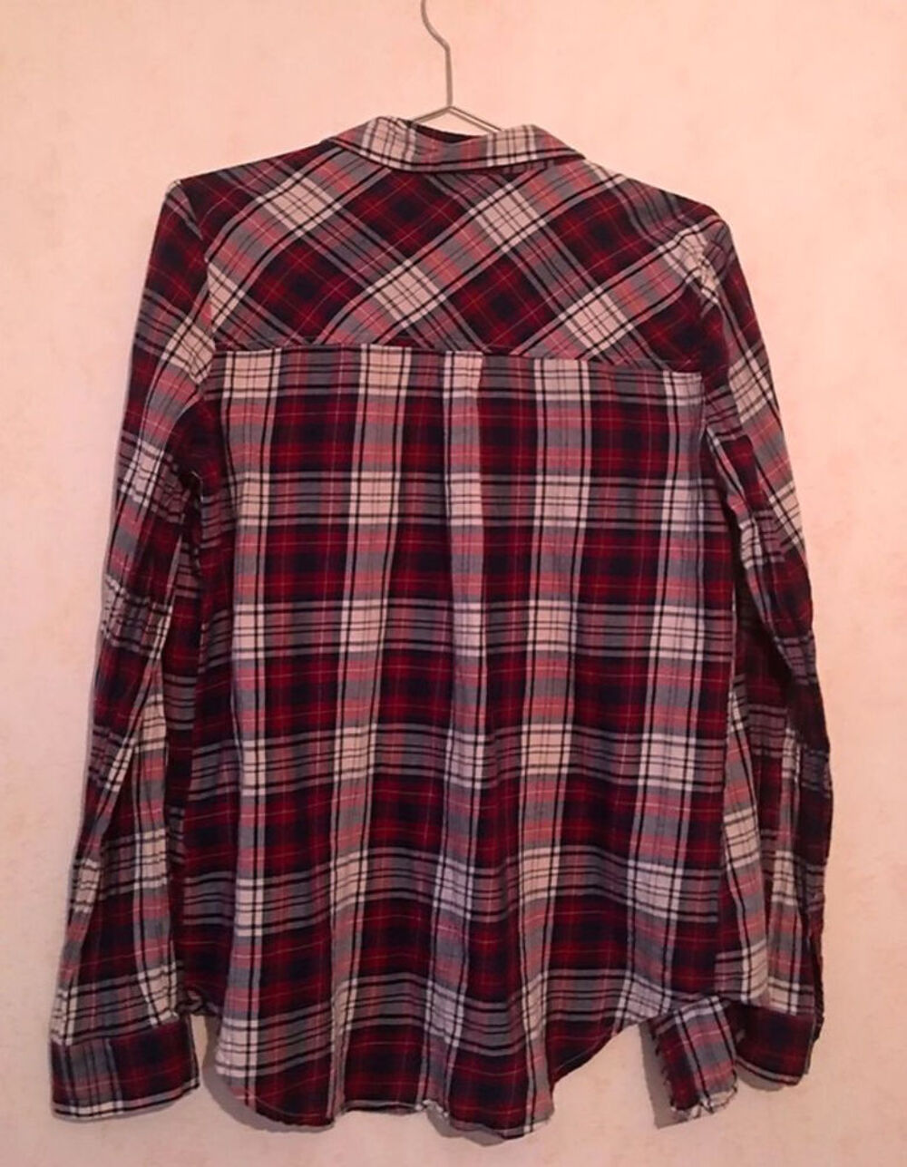 Chemise &agrave; carreaux rouge/Bordeaux Vêtements