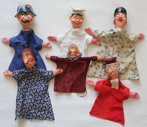 Marionnettes Lyonnaises à gaine anciennes GUIGNOL 250 Issy-les-Moulineaux (92)