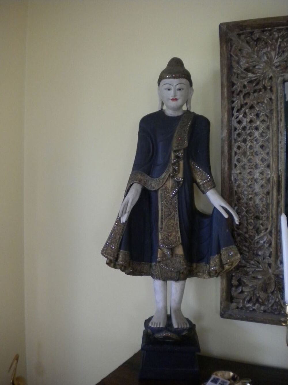 Bouddha d'accueil polychrome Décoration