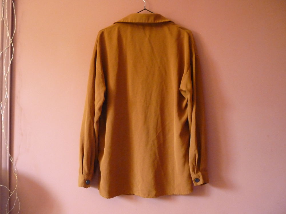 chemise femme marron camel S 36 shein manches longues TBE Vêtements