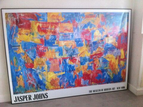 AFFICHE JASPER JOHNS, MAP OF THE USA, EXPO MOMA N.Y.1989 270 Paris 17 (75)