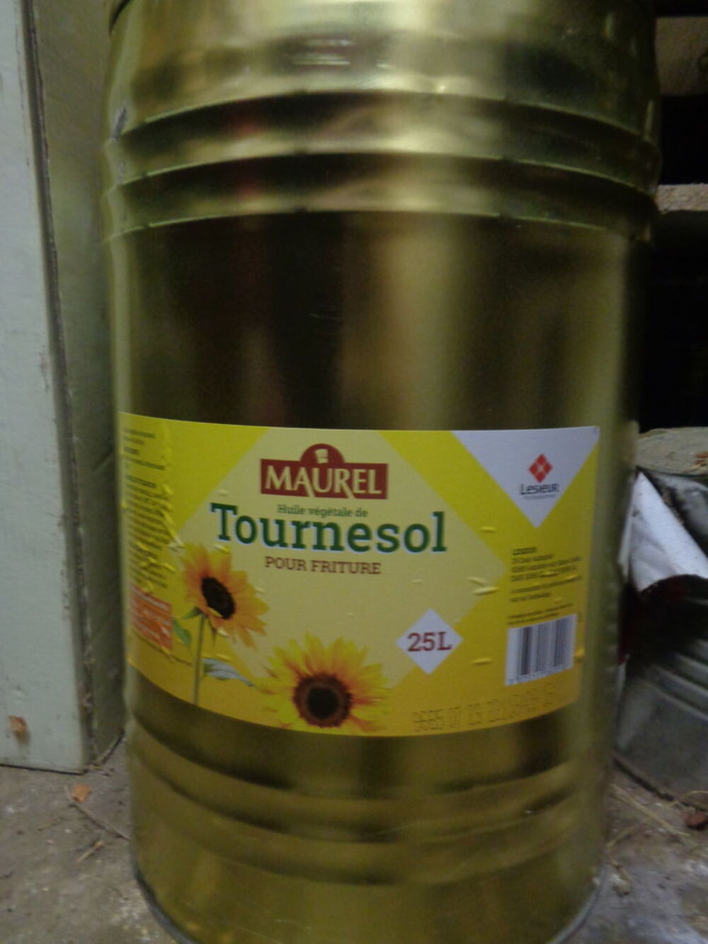  25 litres d'huile de tournesol
Cuisine