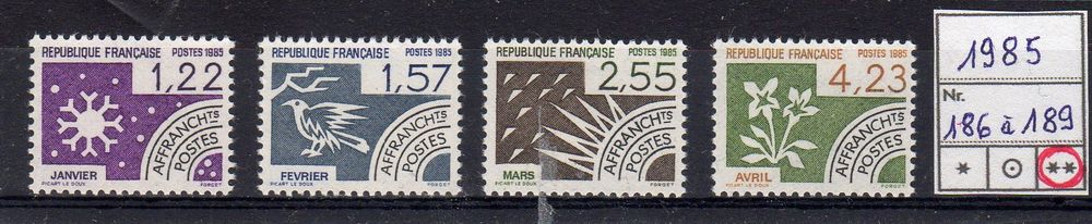 TIMBRES FRANCE 
PREOBLITERES
N** 