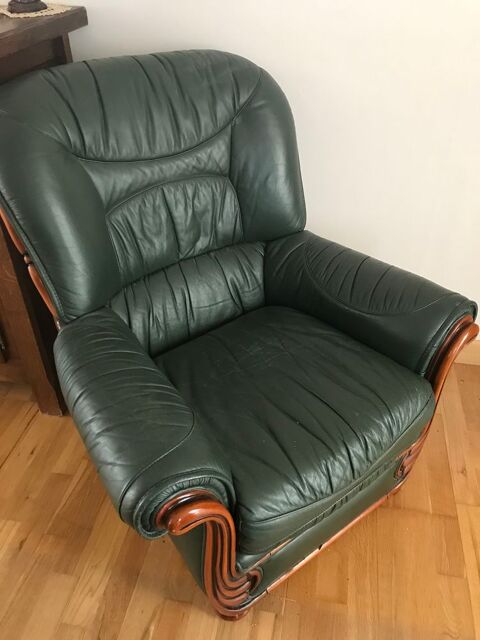 Fauteuils cuir vert Mauzé-sur-le-Mignon (79)