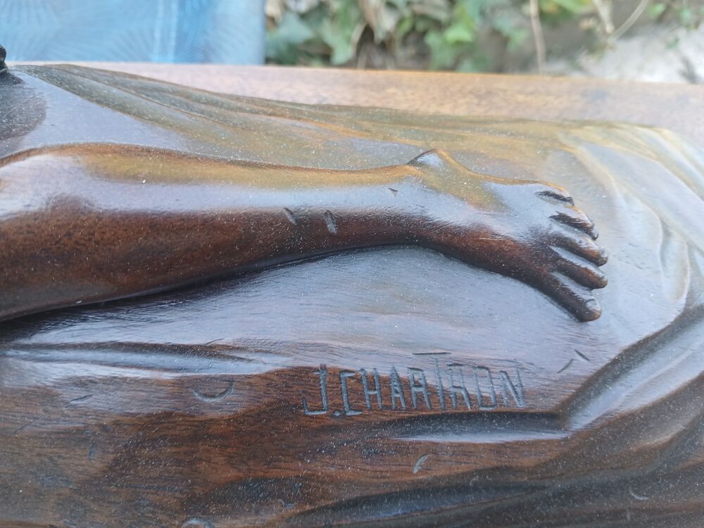 Statue en noyer de J.CHATRON Décoration