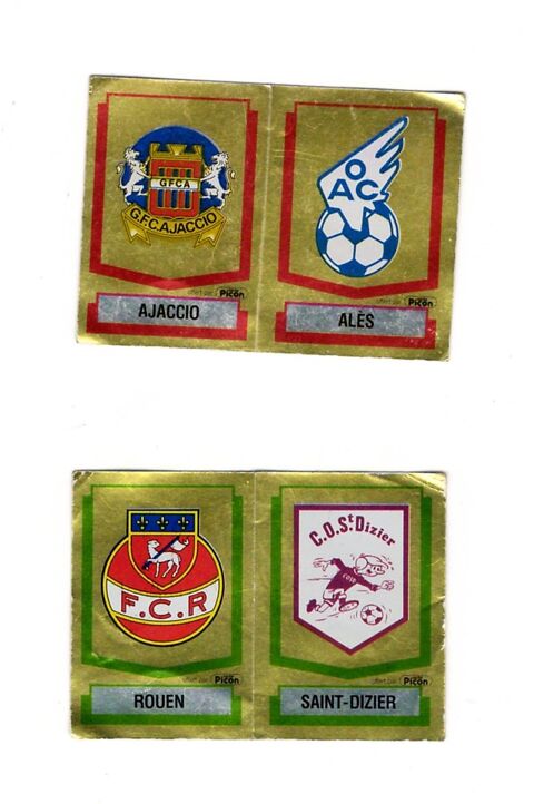 4 vignettes FOOTBALL 1988 - Vache PICON - Ecussons des Clubs 6 Argenteuil (95)