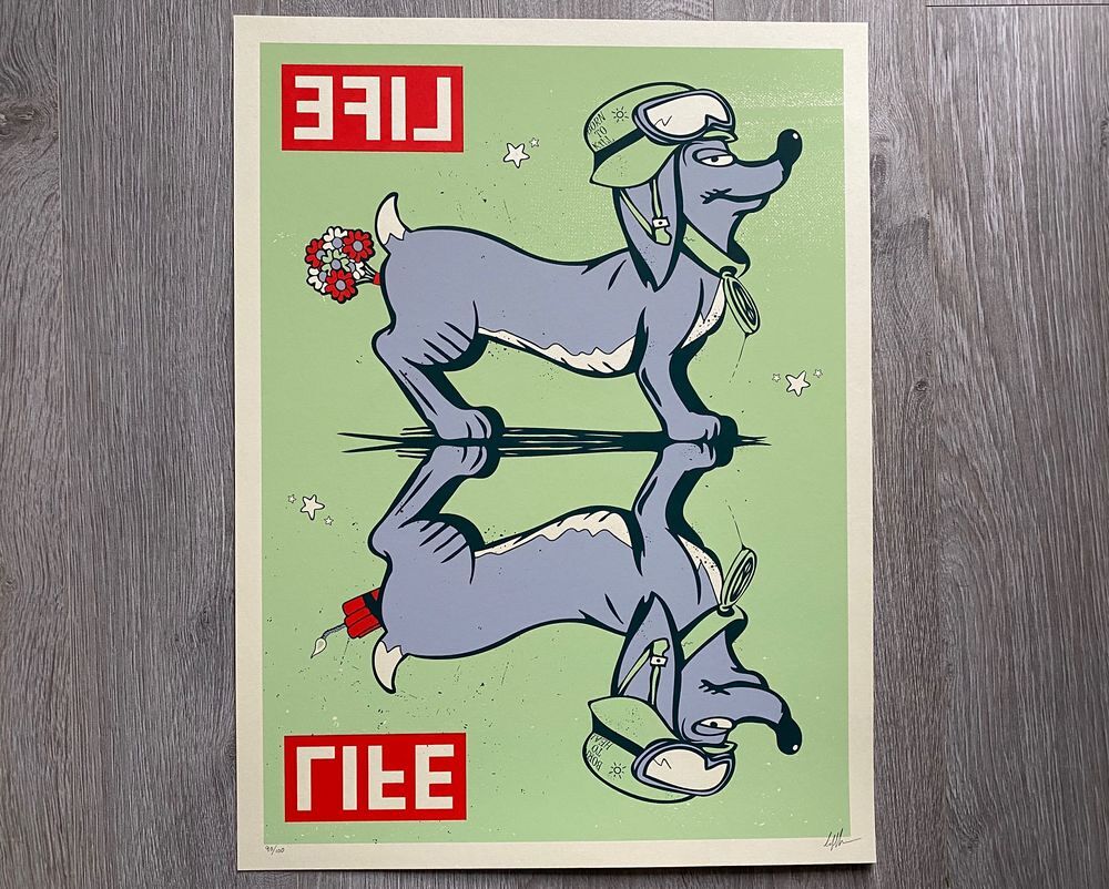 Lithographie Originale Wale s Bambose "LIFE VERSA" 