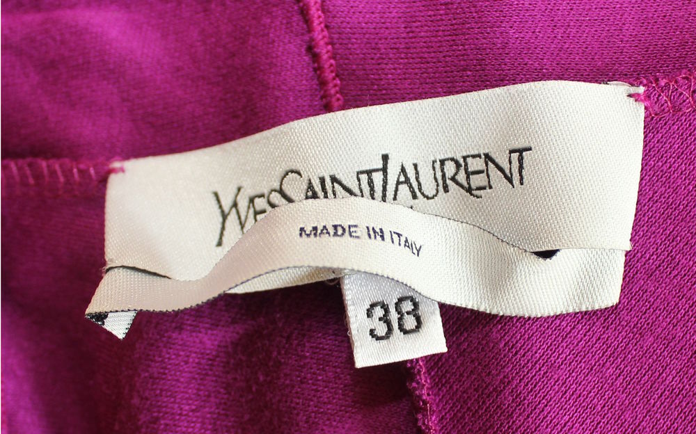 Robe drap&eacute;e violine YVES SAINT LAURENT T.38 Fr Vêtements