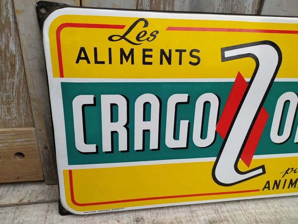 Ancienne Plaque &Eacute;maill&eacute;e Cragozone Aliments Animaux 