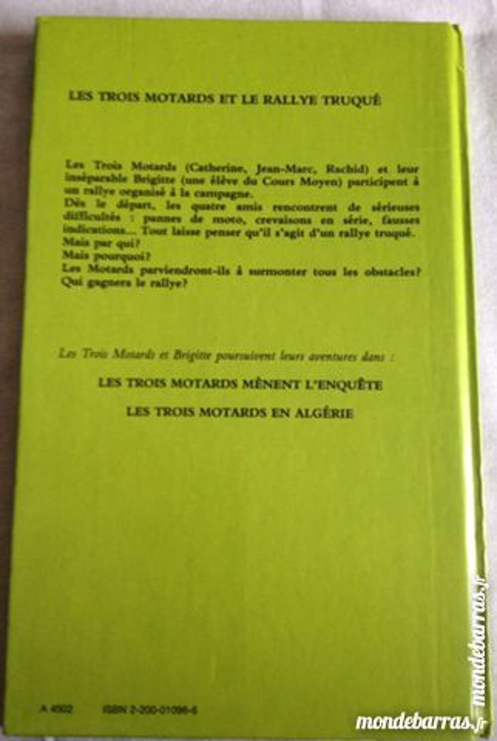 Les trois motards et le rallye truqu&eacute; Livres et BD