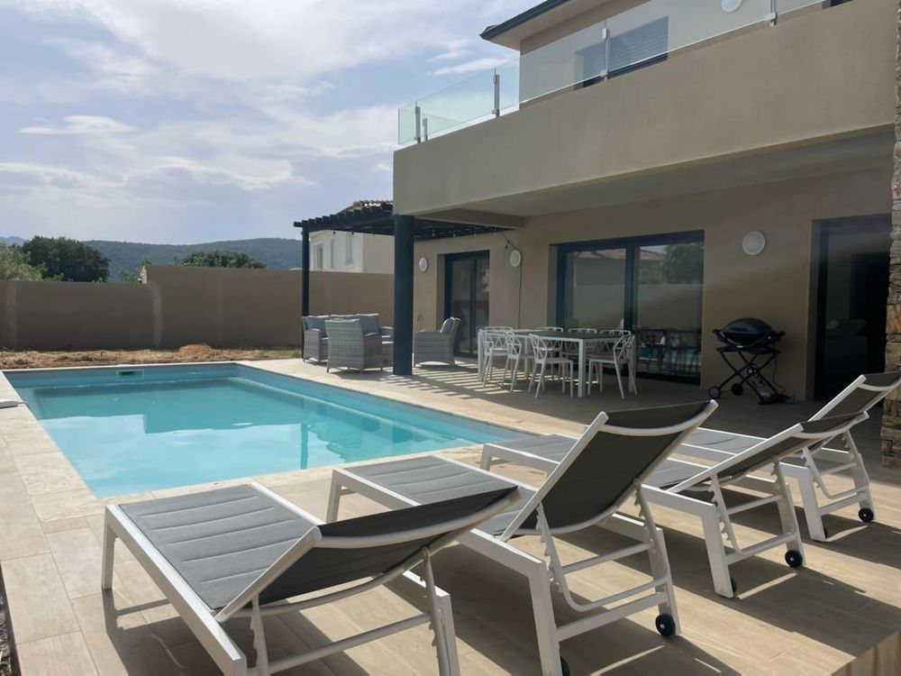   Villa+piscine au sel, 4 cples,clim, entre St Florent&Bastia Corse, Oletta (20232)