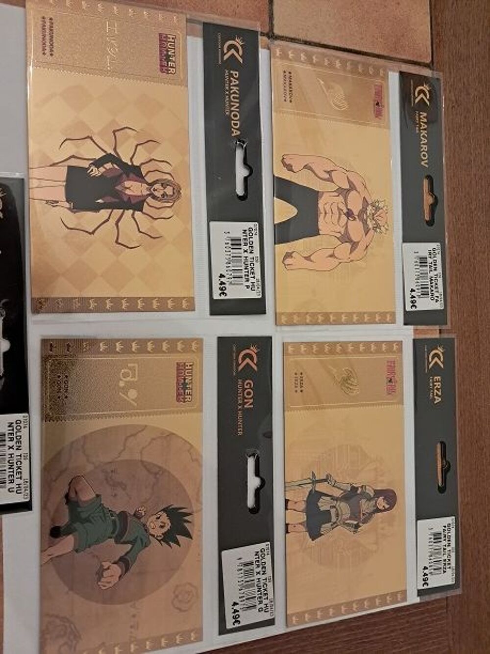 Gold ticket hunter fairy tails billet or manga anime japon 