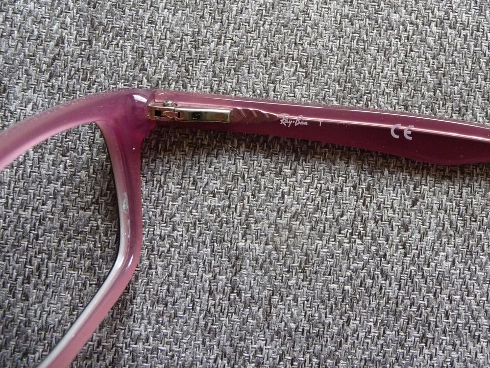 Monture/ Lunette de Vue Rectangle Marron et Rose- Ray Ban Bijoux et montres
