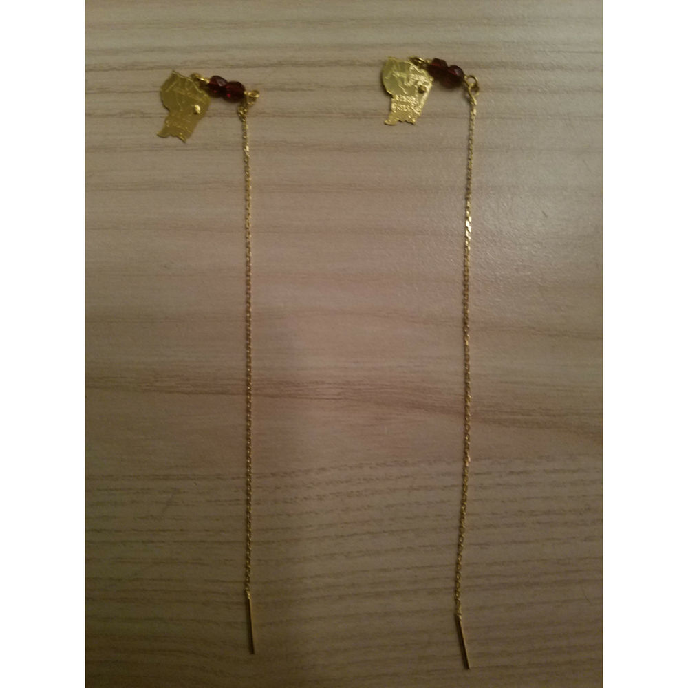 je une boucle d'oreille en or carte de la Guyane Bijoux et montres