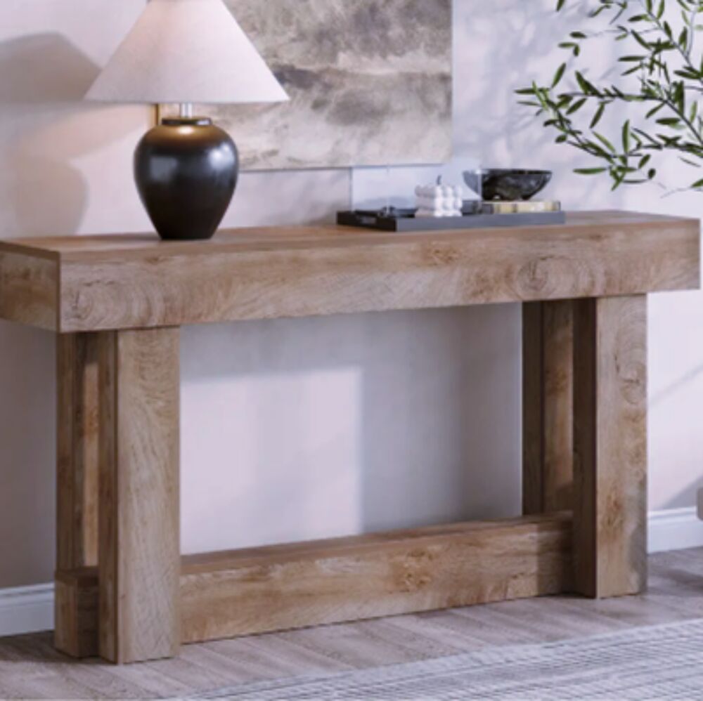 Console en bois massif ? design brut &amp; &eacute;l&eacute;gance naturelle Meubles