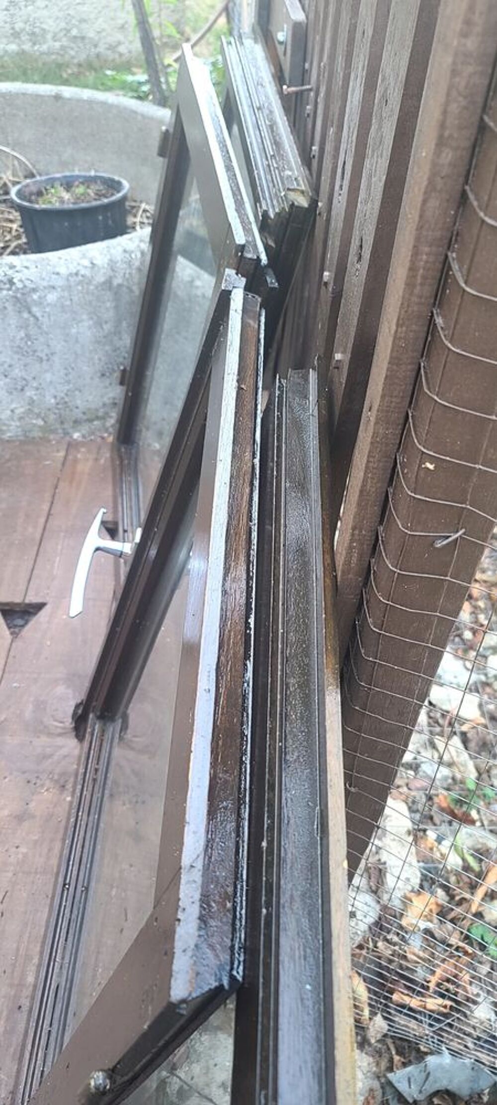2 paires de fen&ecirc;tres bois 120/70 simple vitrage Bricolage
