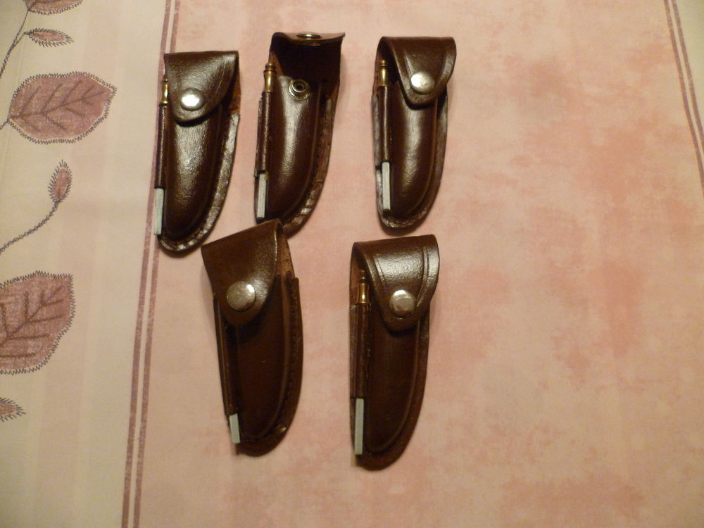 lot de 5 &eacute;tuis neufs pour couteau de poche 